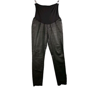 Articles Of Society Maternity Pants Size 29 Black Full Panel Faux Leather
